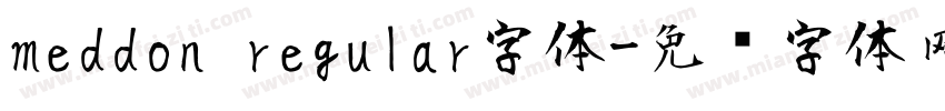 meddon regular字体字体转换